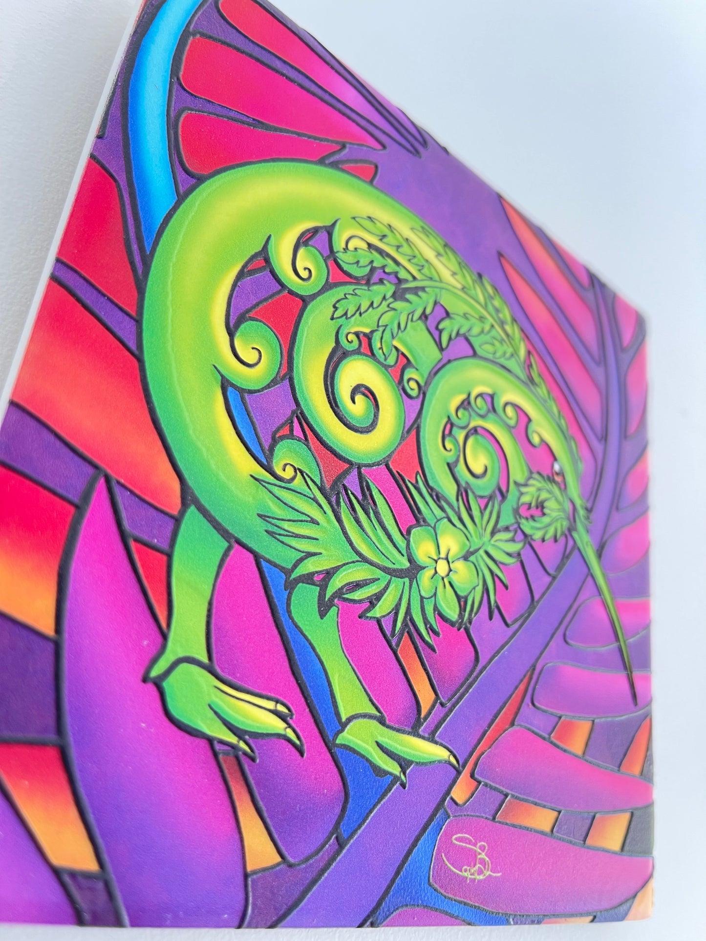 Square Tile (3D) - Kiwi Koru