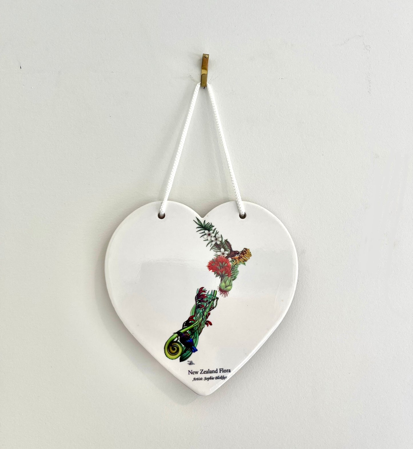 Heart Tile - Aotearoa Floral