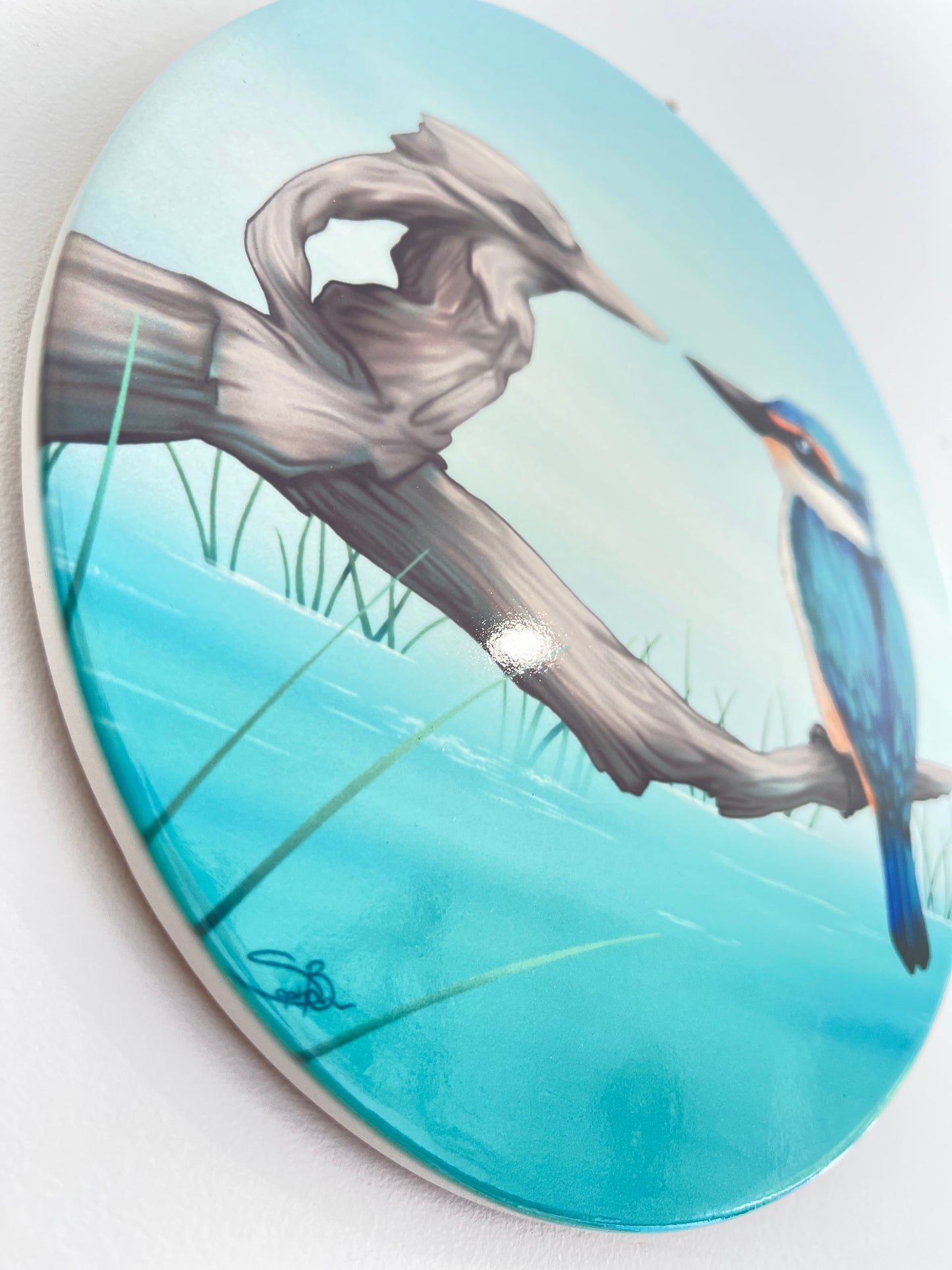 Circle Tile - Kingfisher