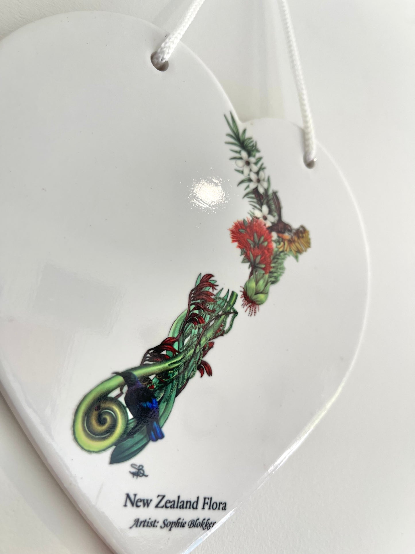 Heart Tile - Aotearoa Floral