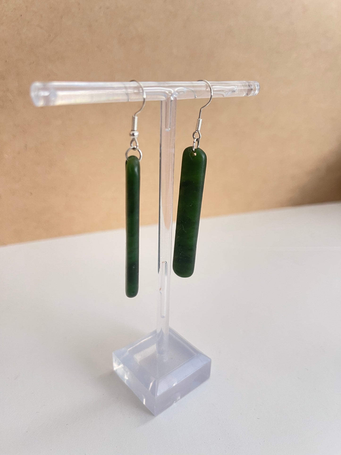 Pounamu Earrings 50x8mm