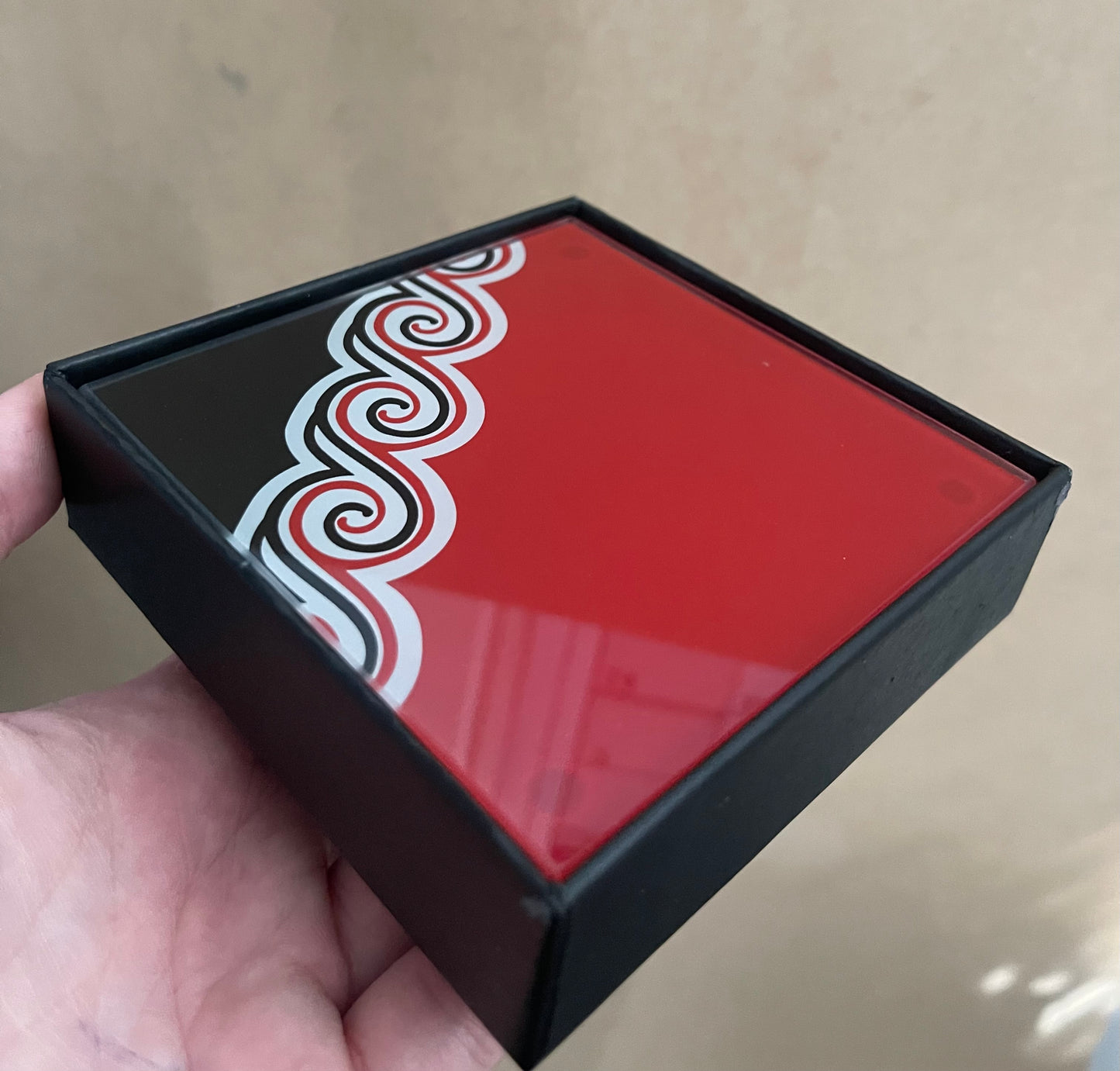 Glass Coasters (Red)