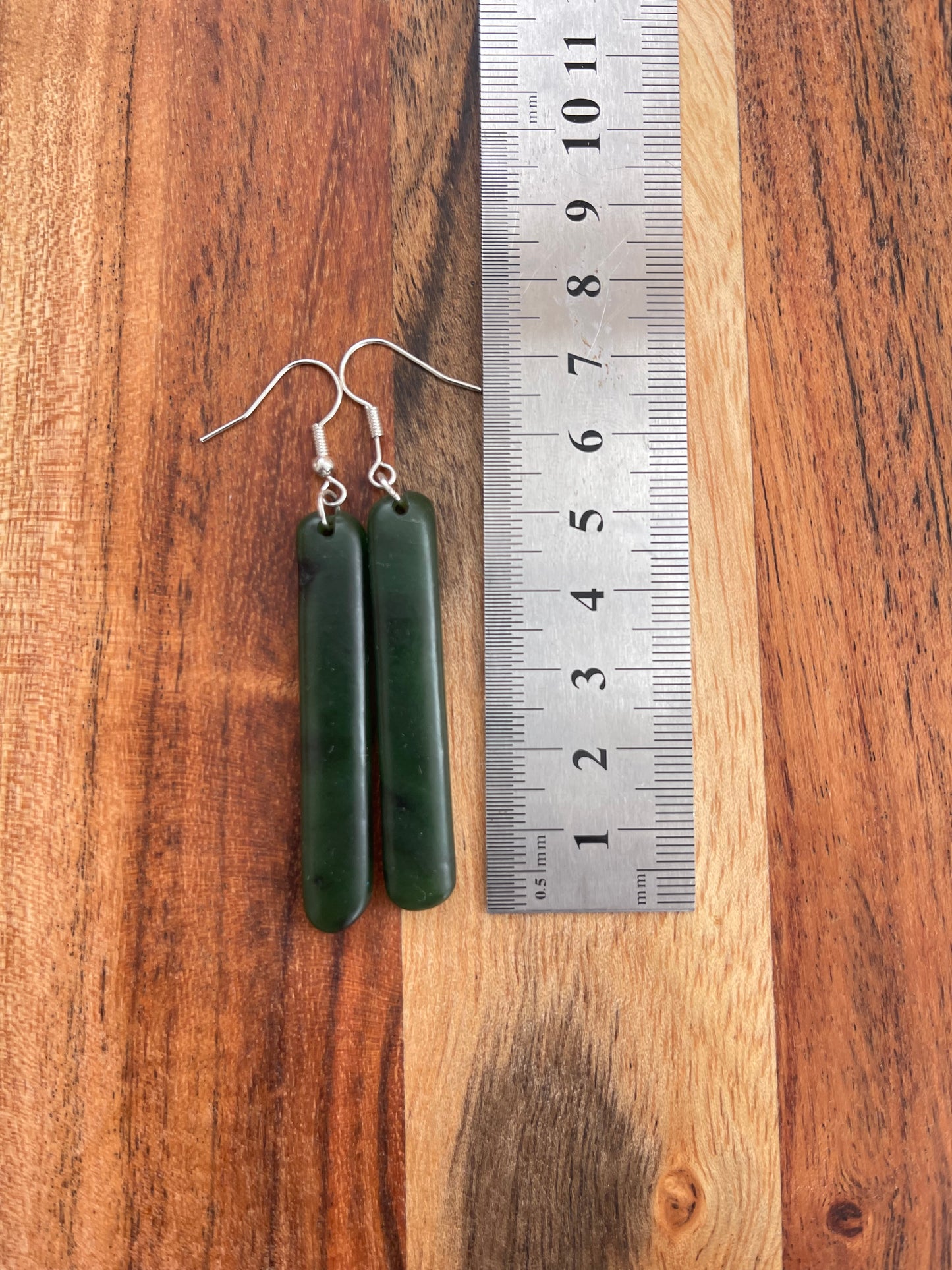 Pounamu Earrings 50x8mm