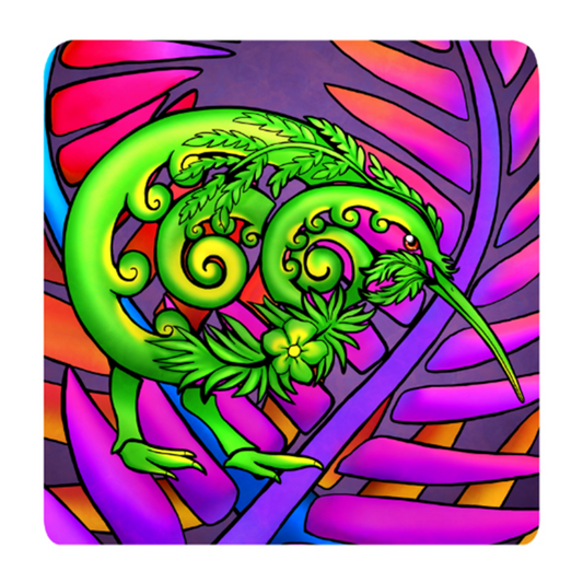 Square Tile (3D) - Kiwi Koru