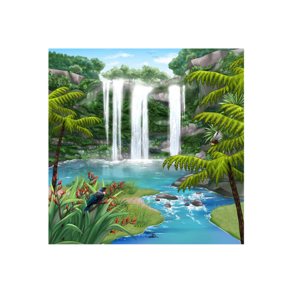 Square Tile (3D) - Whangārei Falls