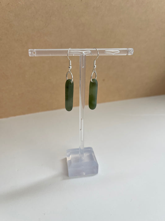 Pounamu Earrings 30x6mm