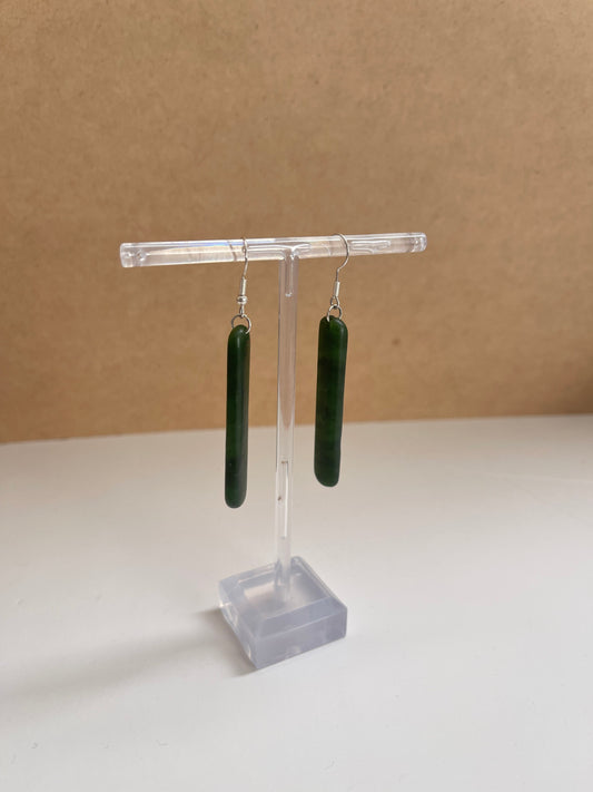 Pounamu Earrings 50x8mm