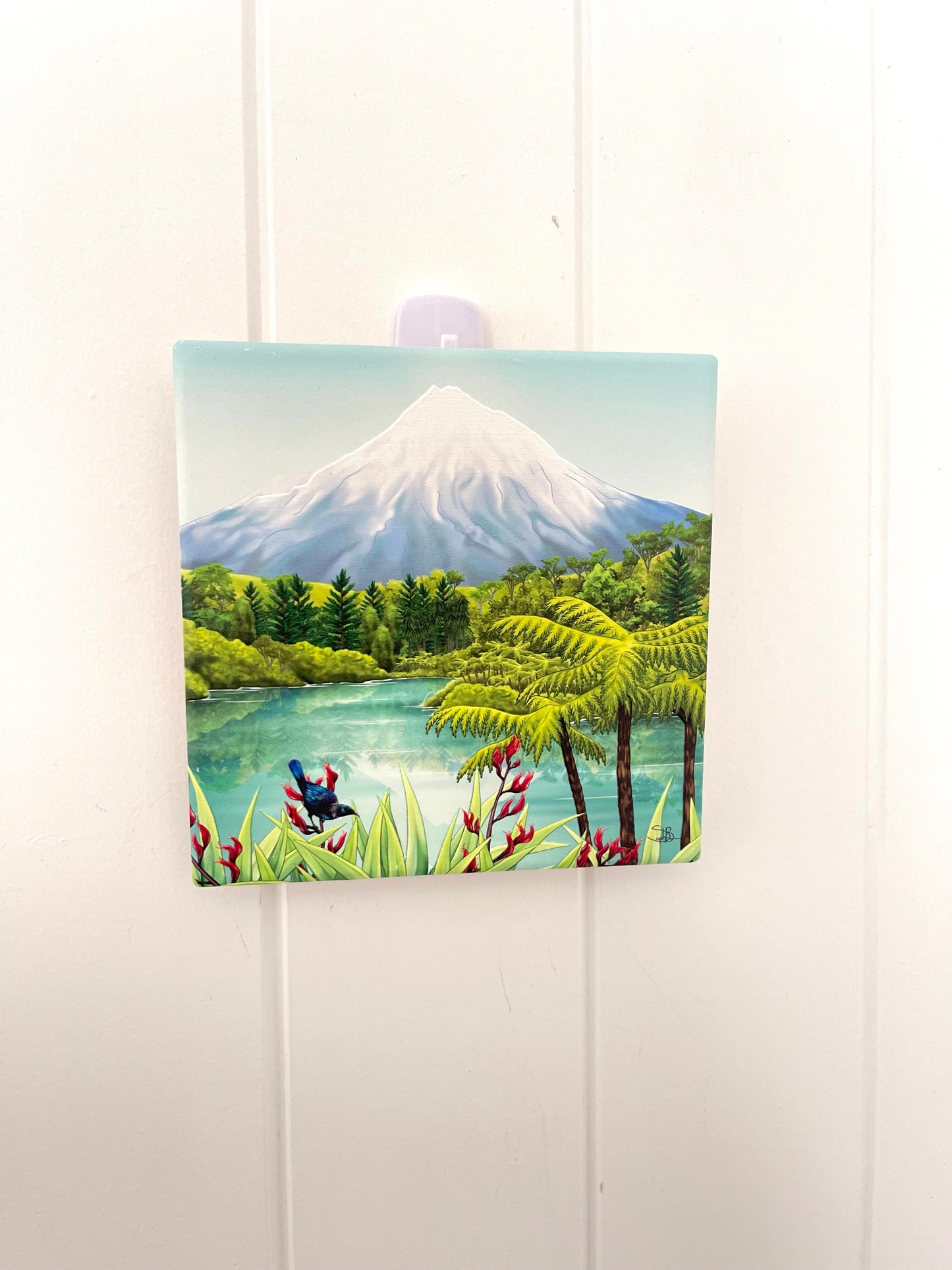 Square Tile (3D) - Mt Taranaki