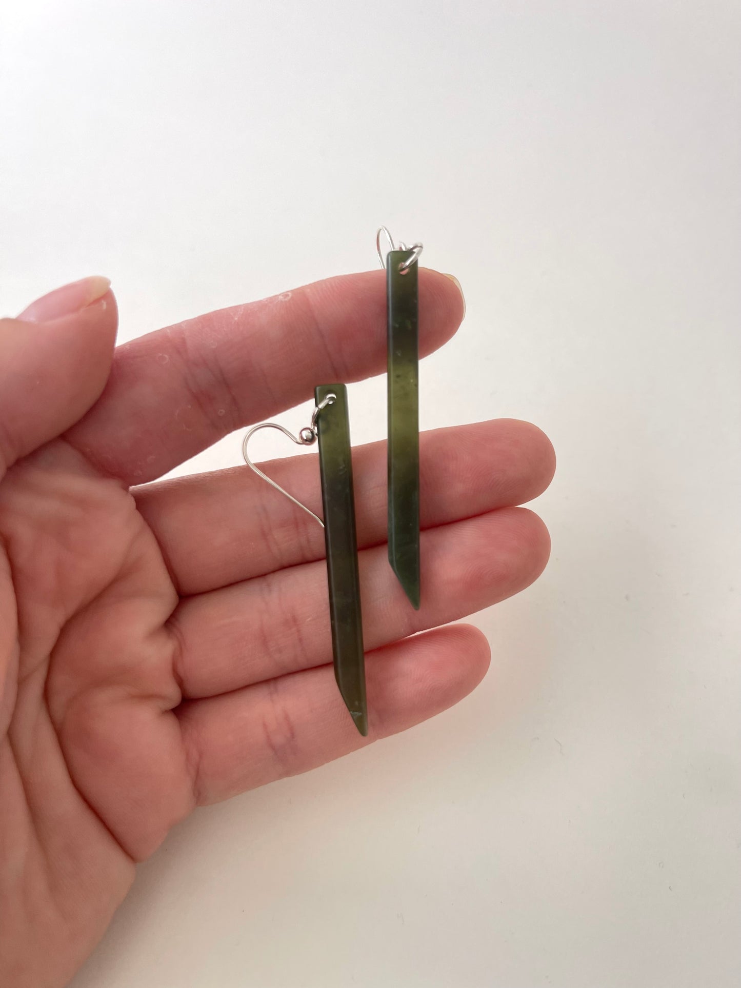 Pounamu Earrings 55x5mm