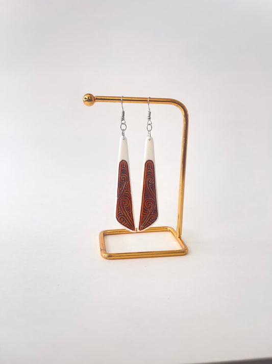 Stained Bone Earrings