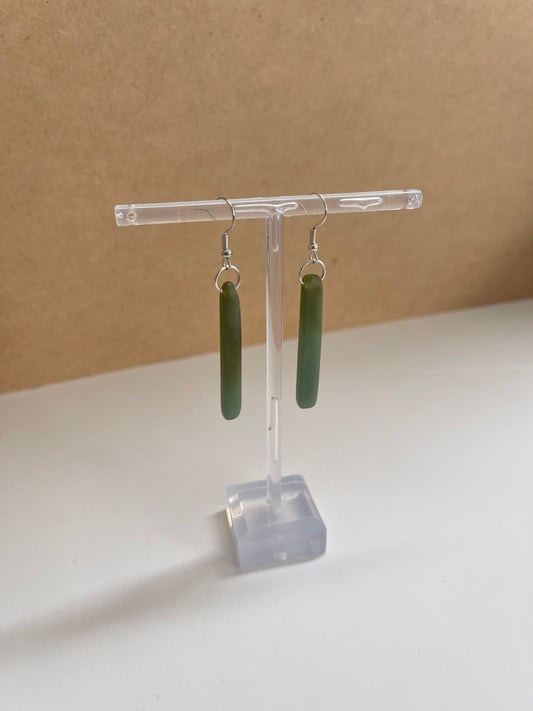 Pounamu Earrings 45x5mm