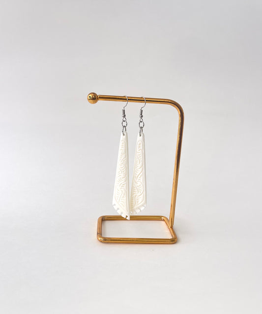 Bone Drop Angled Earrings