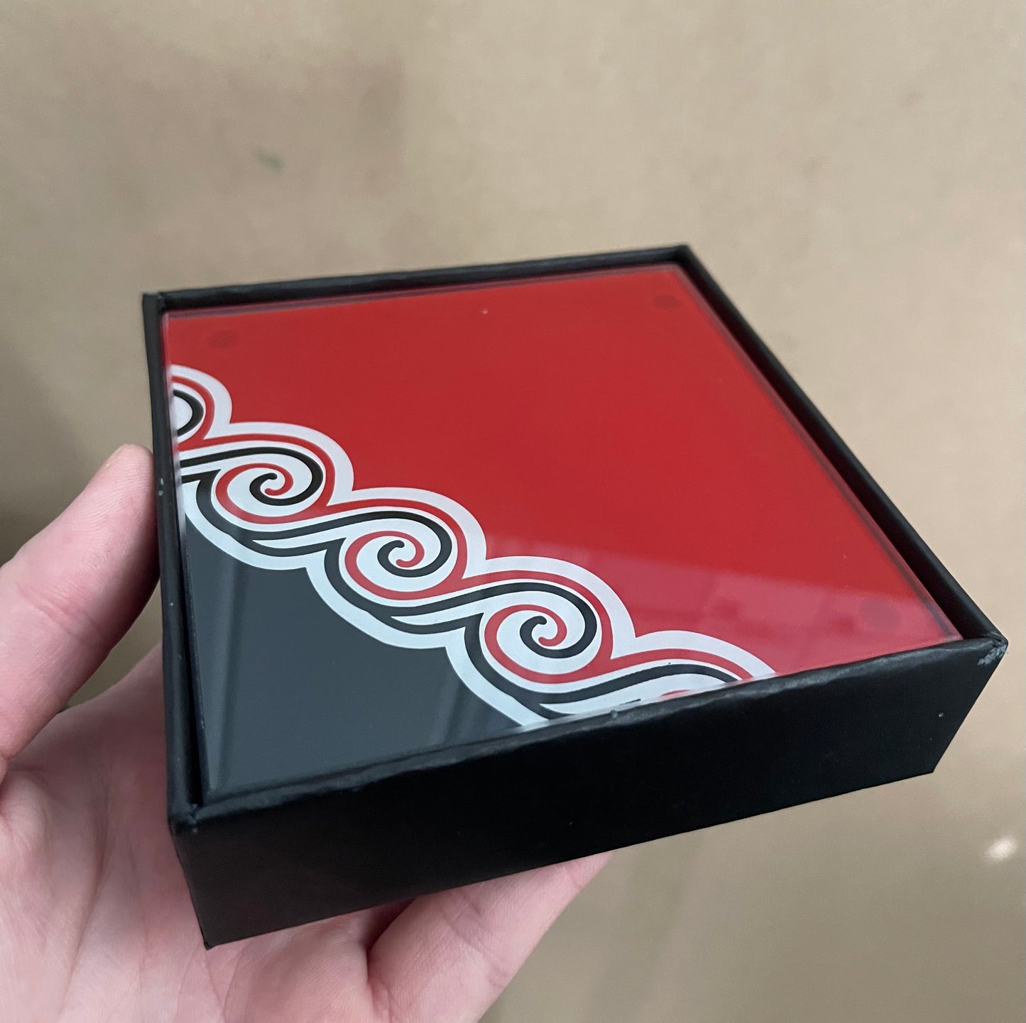 Glass Coasters (Red)