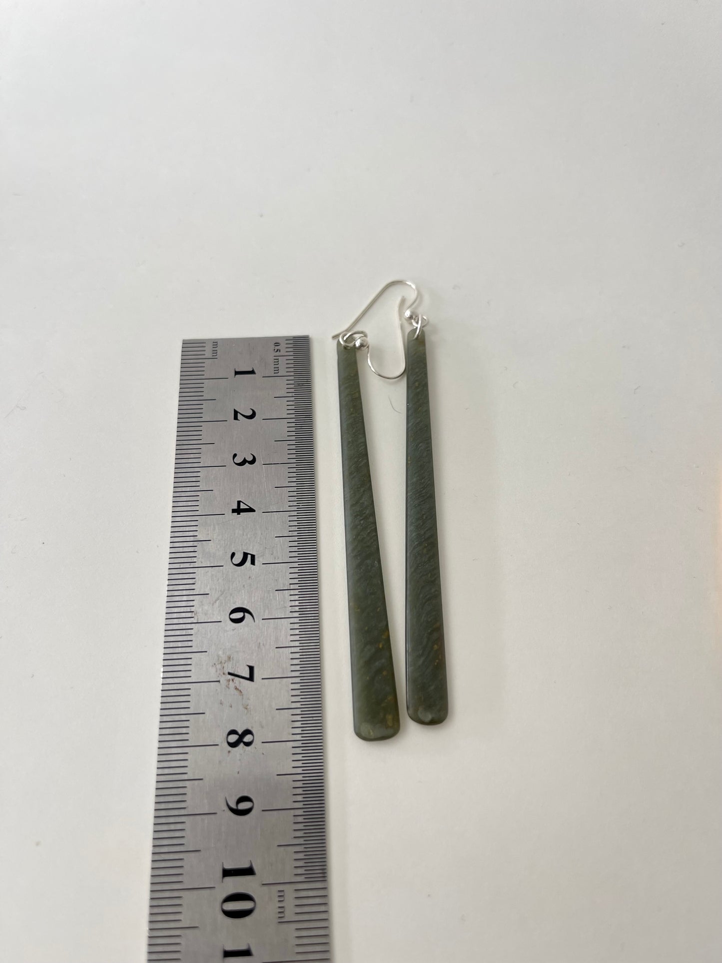 Pounamu Earrings 80x6mm