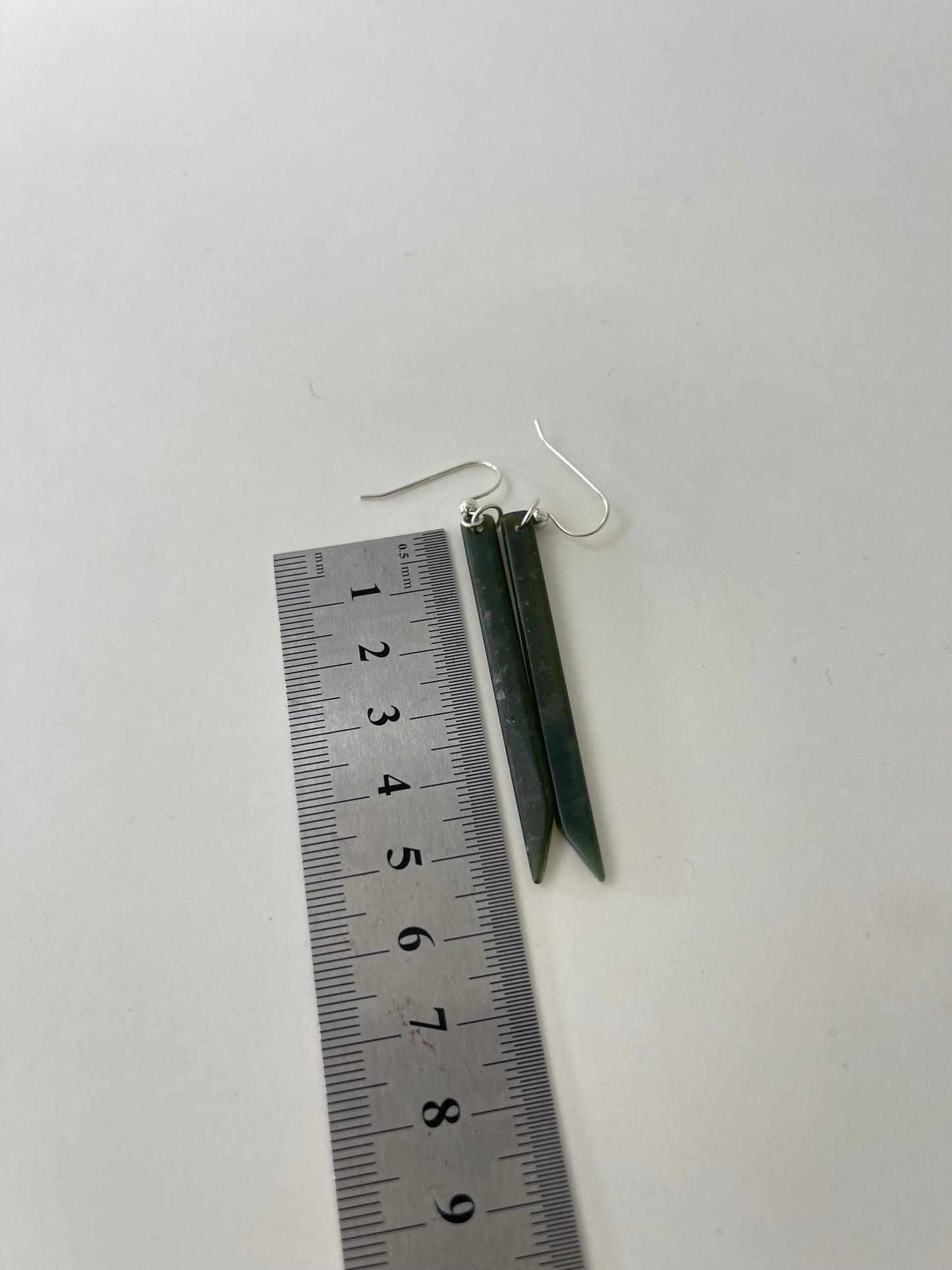 Pounamu Earrings 55x5mm