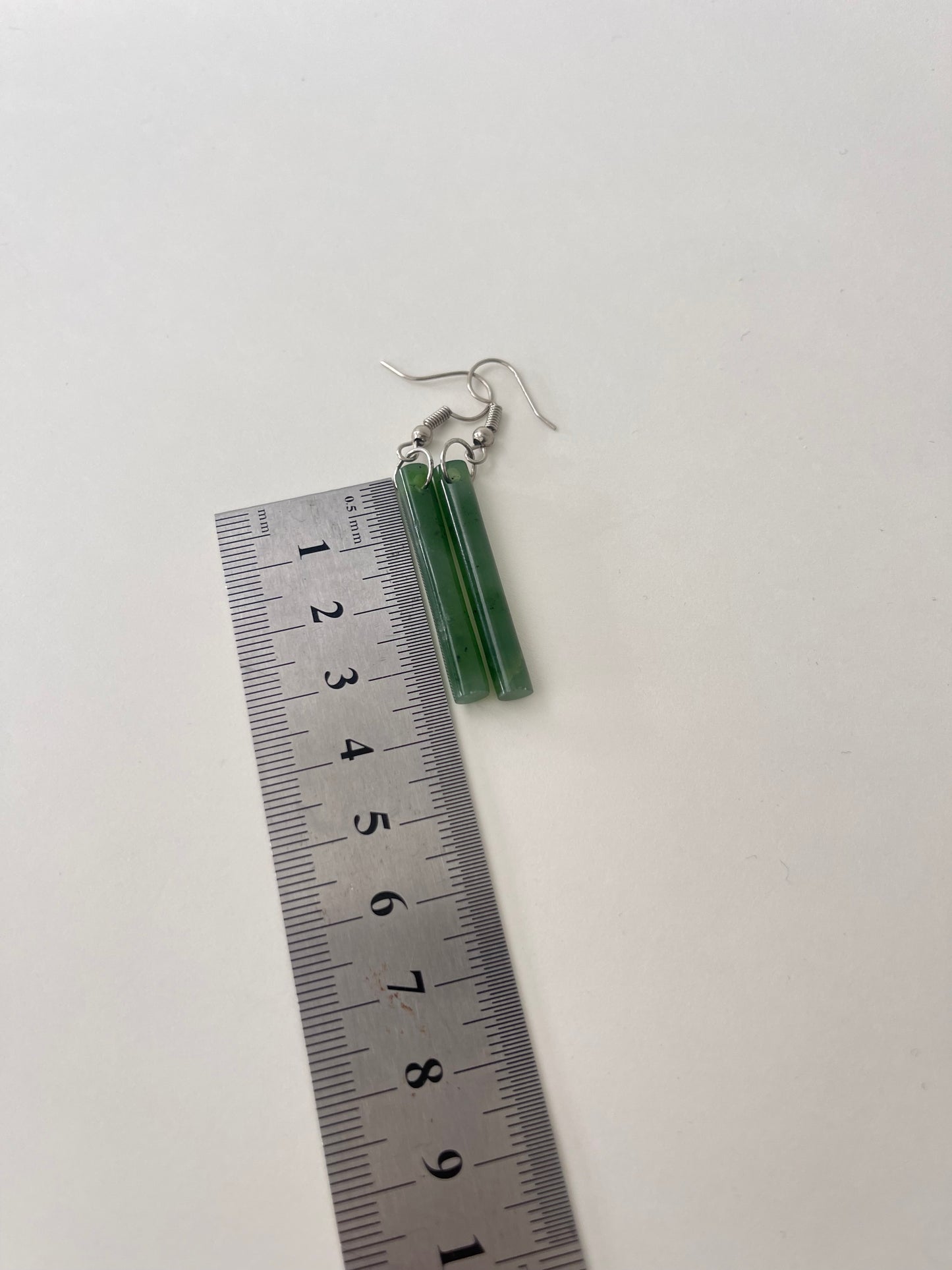 Pounamu Earrings 35x5mm