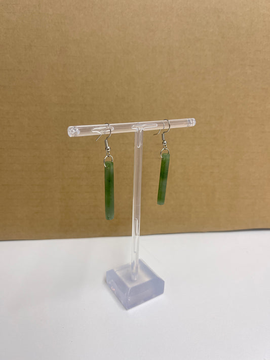 Pounamu Earrings 35x5mm