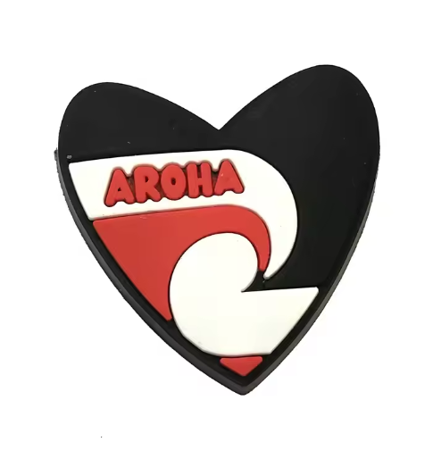 Aroha Tino Flag Heart Shoe Charm